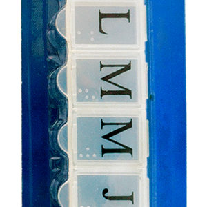 ORGANIZADOR DE MEDICAMENTOS SEMANAL CHICO (1 COMPART./DÍA)